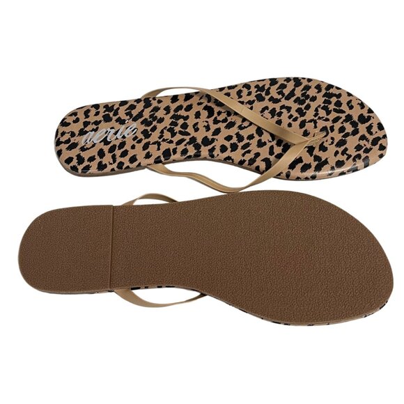 Aerie Cheetah Animal Print Flip Flop Sandals Size 9 Vacation Travel Beach Resort - Picture 5 of 7